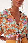 Blusa Lurex Estampa Art Nouveau