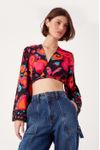 Blusa Manga Ampla Estampa Happy