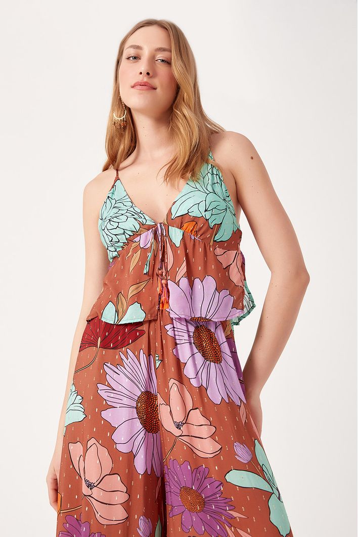 Blusa Estampa Jardim Secreto
