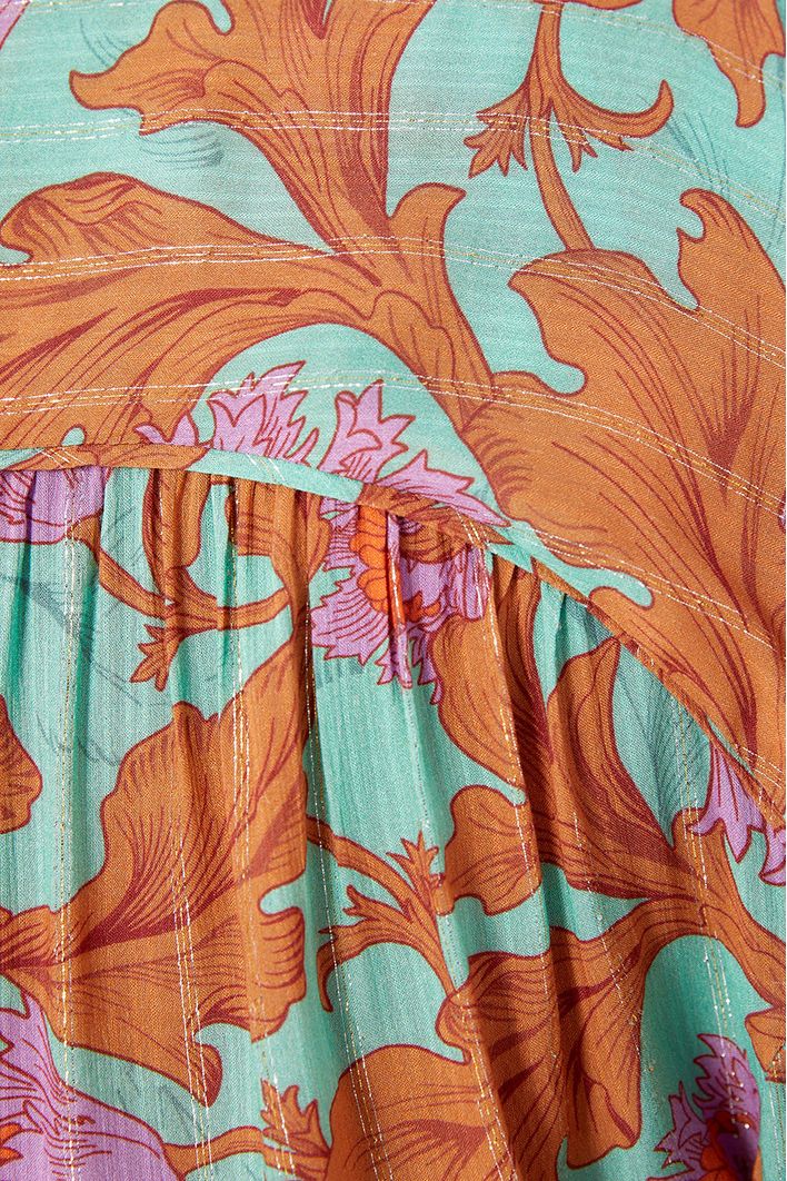 Blusa Lurex Estampa Art Nouveau