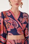 Blusa Kimono Estampa Barne