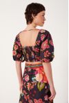 Blusa Cropped Algodão Estampa Saudade