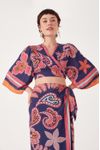Blusa Kimono Estampa Barne