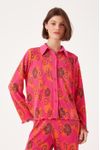 Camisa Plissada Estampa Retrô