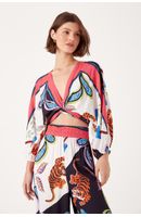 Blusa Estampa Lenço Tigre