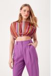 Blusa Lurex Estampa Nostalgia