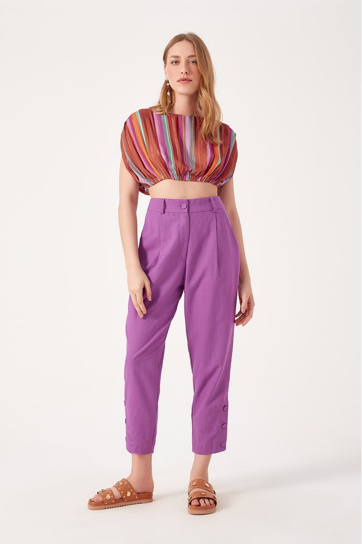 Blusa Lurex Estampa Nostalgia