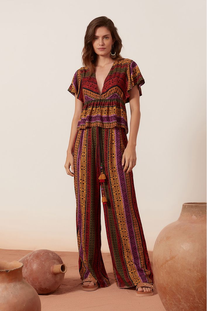 Blusa Estampa Tricot
