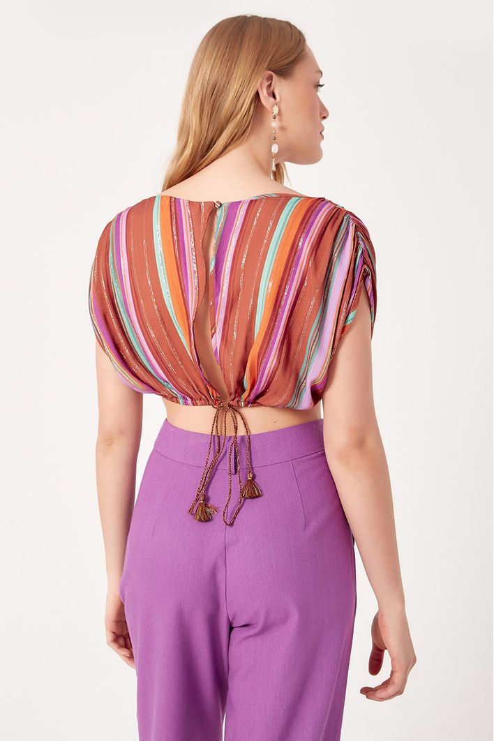 Blusa Lurex Estampa Nostalgia