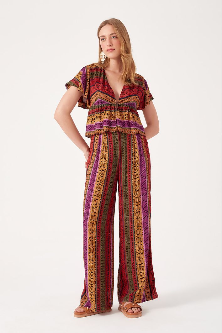 Blusa Estampa Tricot