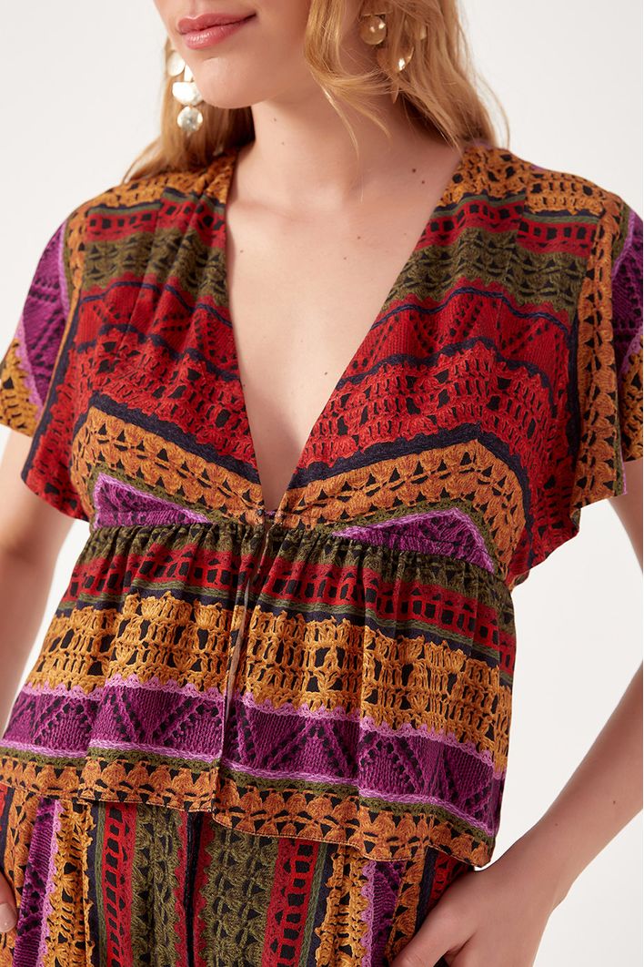 Blusa Estampa Tricot