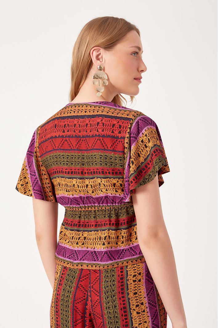 Blusa Estampa Tricot