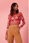 Blusa Cropped Tule Estampa Paixão