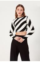 Blusa Cropped Estampa Listra