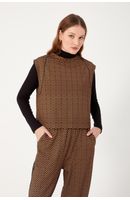 Cropped Moletom Estampa Zig Zag