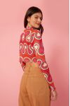 Blusa Cropped Tule Estampa Paixão
