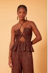 Blusa Lurex Estampa Nina