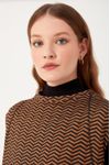 Cropped Moletom Estampa Zig Zag