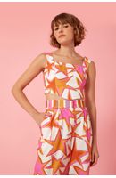 Cropped Corselet Estampa Astro