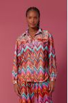 Camisa Veludo Estampa Ikat