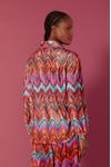 Camisa Veludo Estampa Ikat