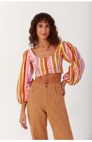 Blusa Estampa Listra Céu