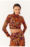 Cropped Gola Roulê Estampa Bem Querer