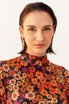 Cropped Gola Roulê Estampa Bem Querer