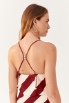 Blusa Linho Estampa Diagonal