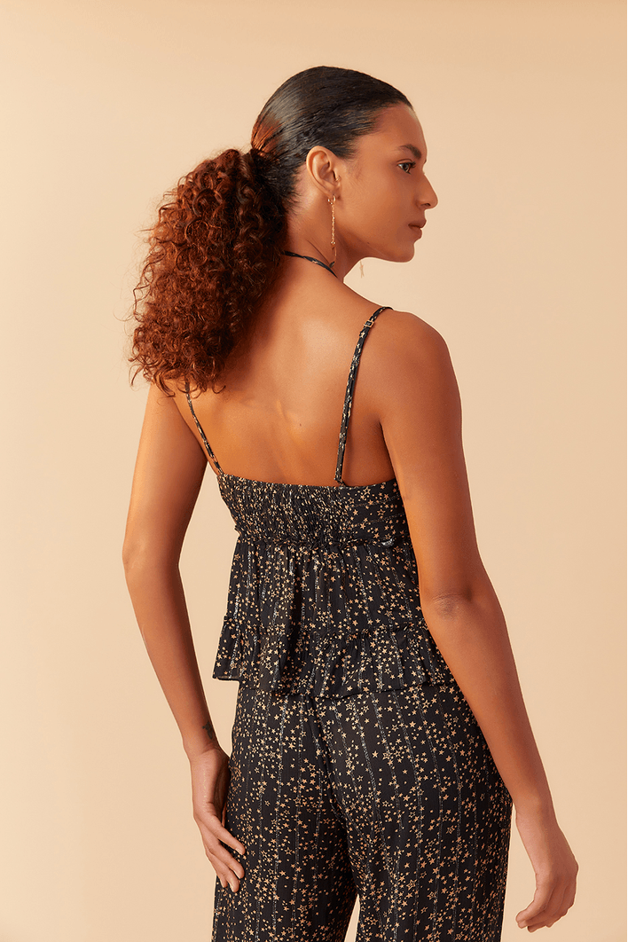 Blusa Lurex Estampa Sideral