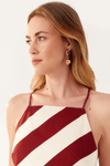 Blusa Linho Estampa Diagonal