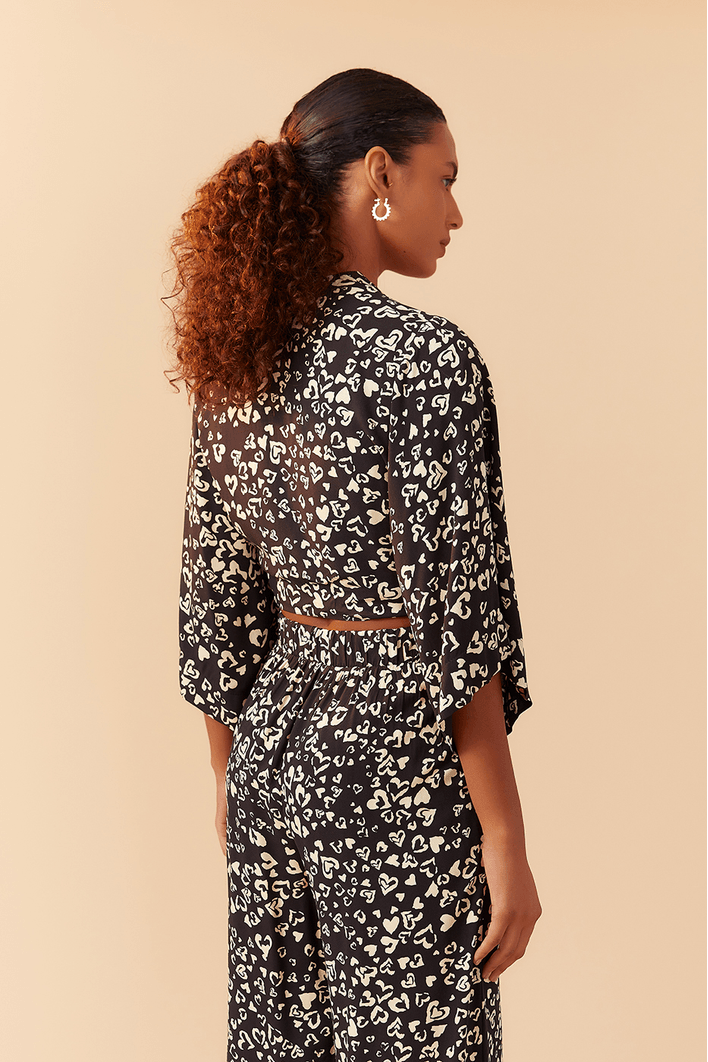Blusa Ampla Nó Frente Estampa Xodó