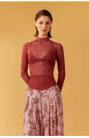 Blusa Segunda Pele Tule Estampa Zuma