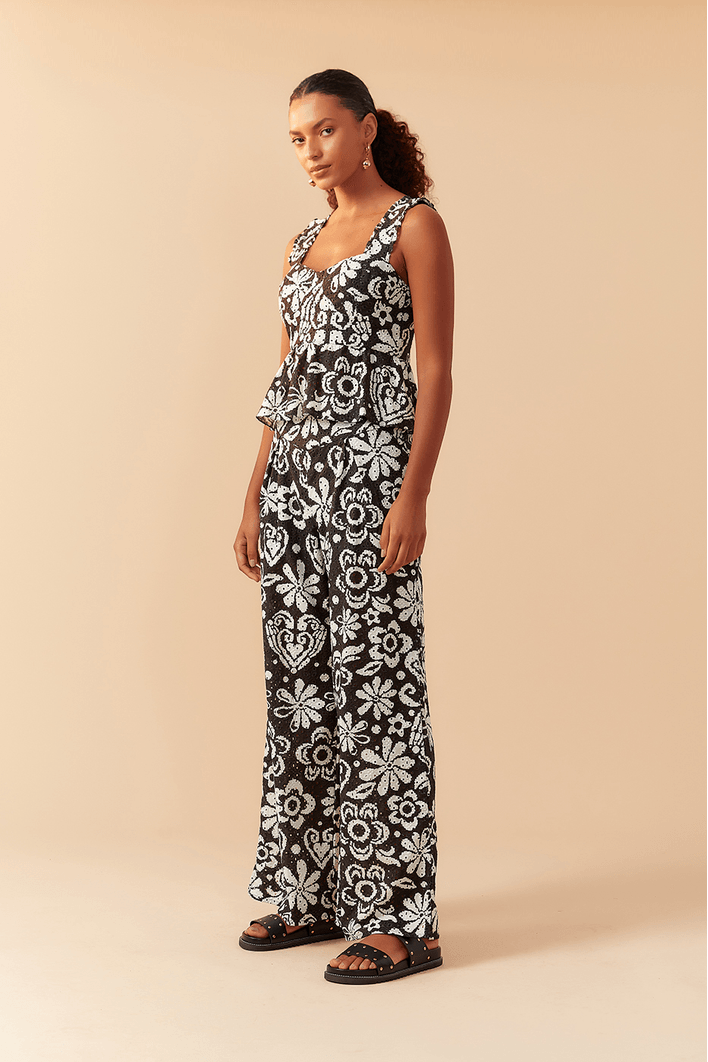 Blusa Alças Largas Laise Estampa Afeto