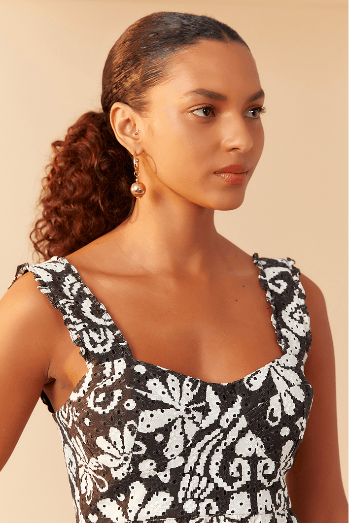 Blusa Alças Largas Laise Estampa Afeto