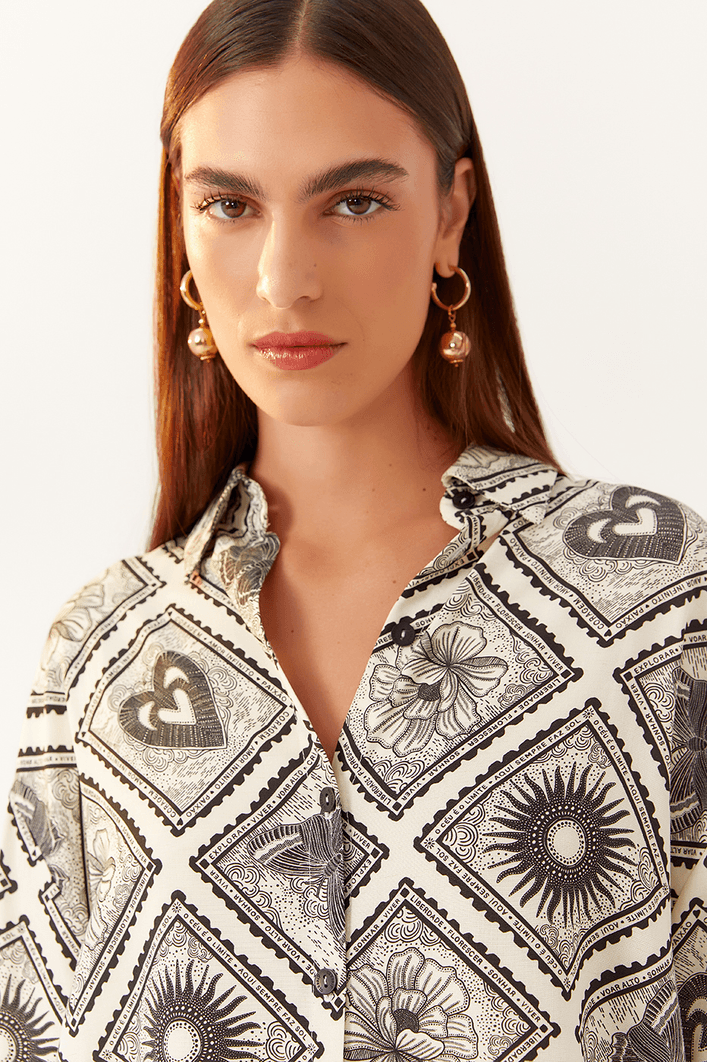 Camisa Estampa Selos
