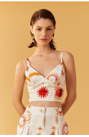 Top Corselet Estampa Cometa