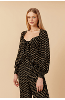 Blusa Nó Lurex Estampa Anoitecer