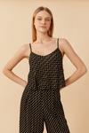 Blusa Alça Lurex Estampa Anoitecer