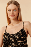 Blusa Alça Lurex Estampa Anoitecer