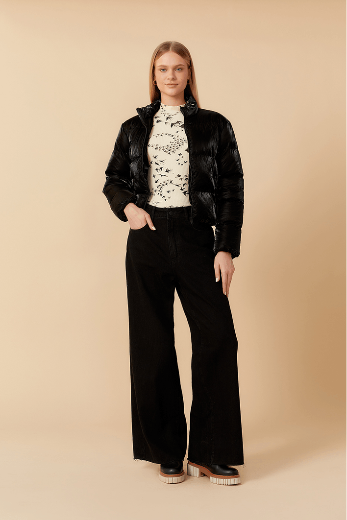 Cropped Gola Alta Estampa Revoada
