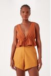 Blusa Linho Barra Babado