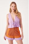 Blusa Linho Barra Babado