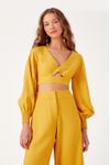 Blusa Linho Manga Bufante
