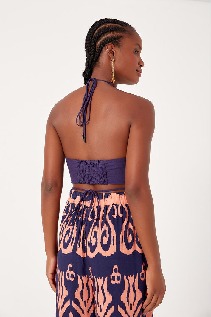 Top Linho Detalhe Amarracao