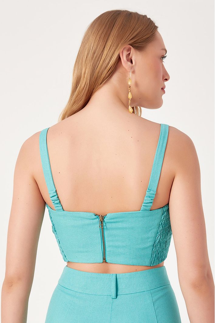 Top Linho Lastex Lateral