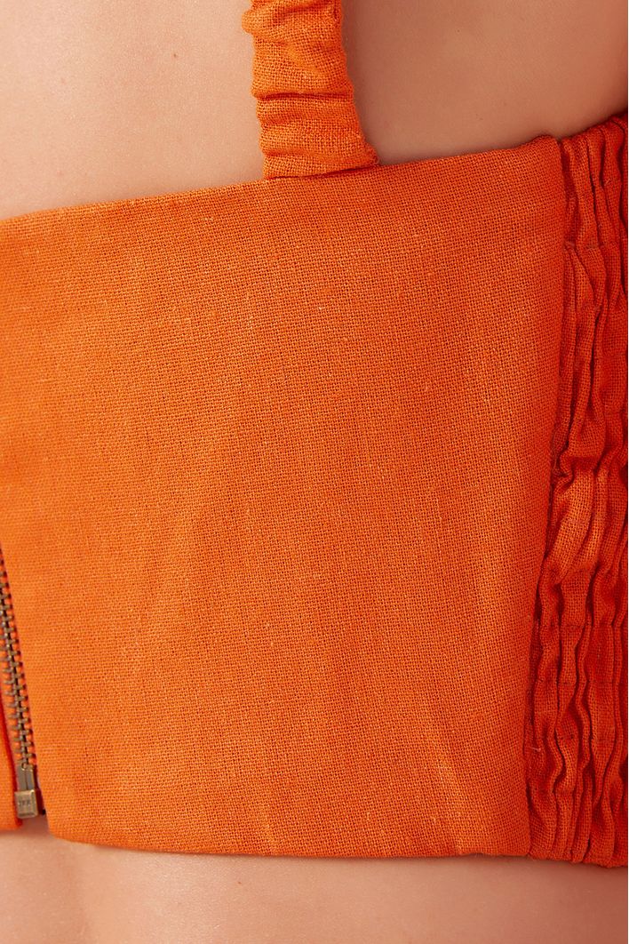 Top Linho Lastex Lateral