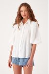 Camisa Algodao Manga Bufante