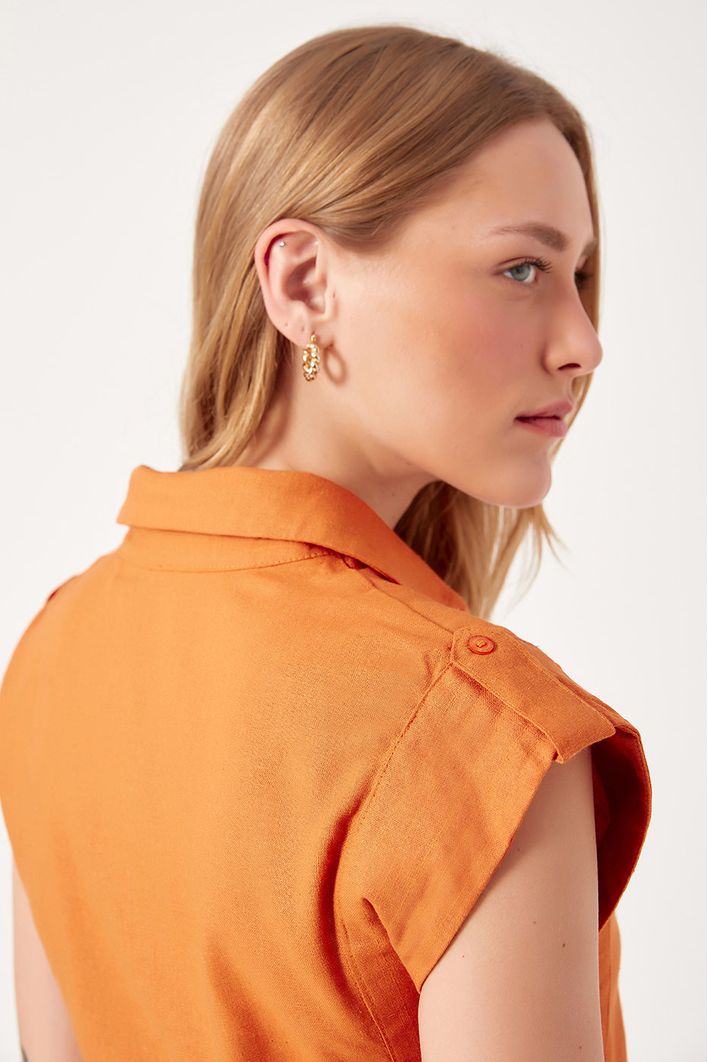 Blusa Linho Moldura