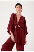 Blusa Crepe Ampla No Frente